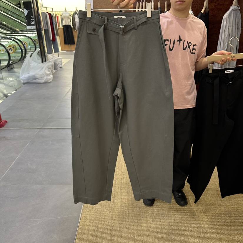 FELTE韓國直郵女裝新品休閑推薦熱賣時尚人氣真品休閑褲腰帶FELTE休閑褲