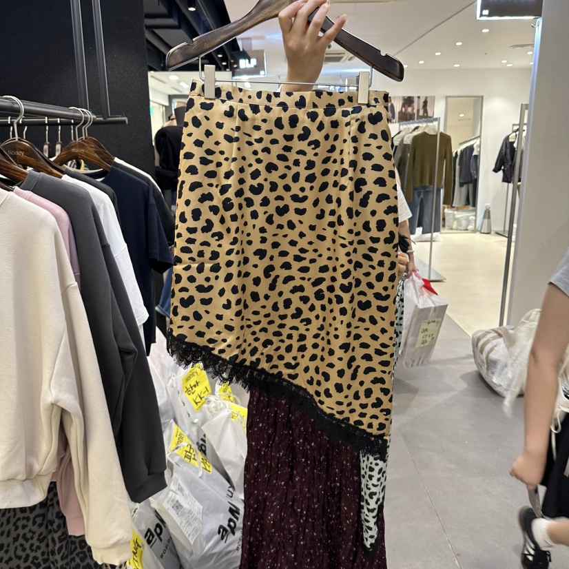 X東大門代購女裝新品推薦真品時尚熱賣人氣半身裙中短裙豹紋Honey半身裙/中短裙