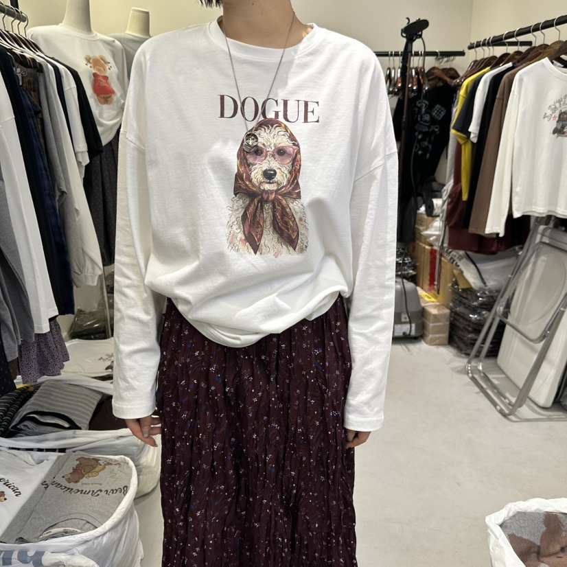 X韓國代購女裝新品休閑真品人氣推薦熱賣時尚長袖T恤Honey長袖T恤