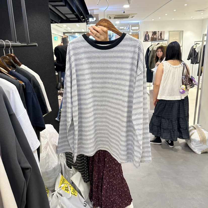 X東大門實拍女士新款人氣推薦時尚真品熱賣休閑長袖T恤Honey長袖T恤