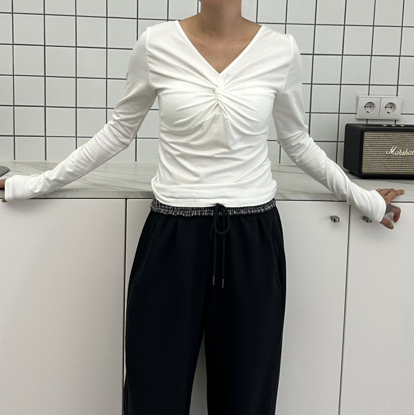 LEEHEE東大門實拍女裝新品時尚真品推薦休閑長袖T恤兩面穿LEEHEE長袖T恤