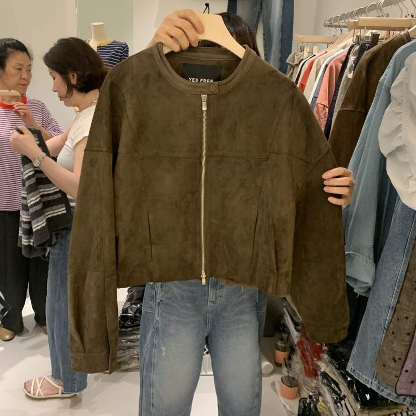 HILL TOE韓國代購女裝新款時尚熱賣真品人氣休閑夾克麂皮HILL TOE夾克
