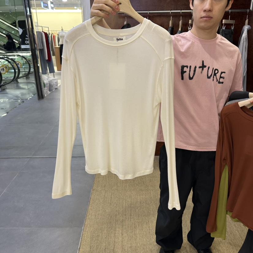 FELTE東大門代購女裝新款時尚休閑推薦真品熱賣人氣長袖T恤felte長袖T恤