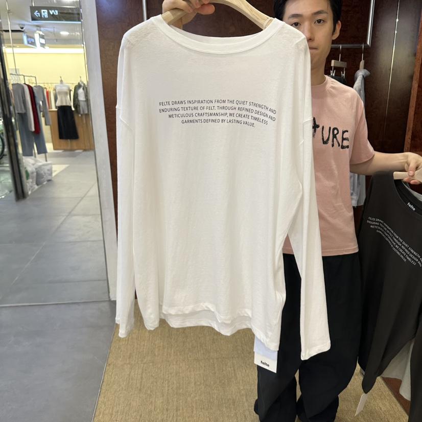 FELTE東大門實拍女裝新品推薦時尚真品人氣休閑長袖T恤寬松felte長袖T恤
