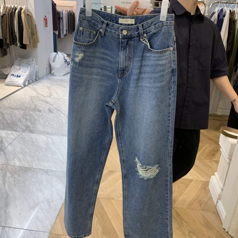 JINSIM韓國代購女裝新款推薦時尚休閑人氣熱賣真品牛仔褲JINSIM牛仔褲