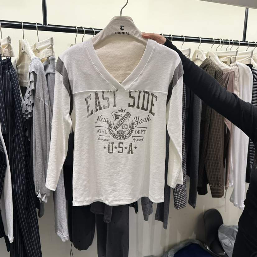 TOMGIRL韓國直郵女裝新品休閑人氣真品推薦時尚熱賣T恤TOMGIRLT恤