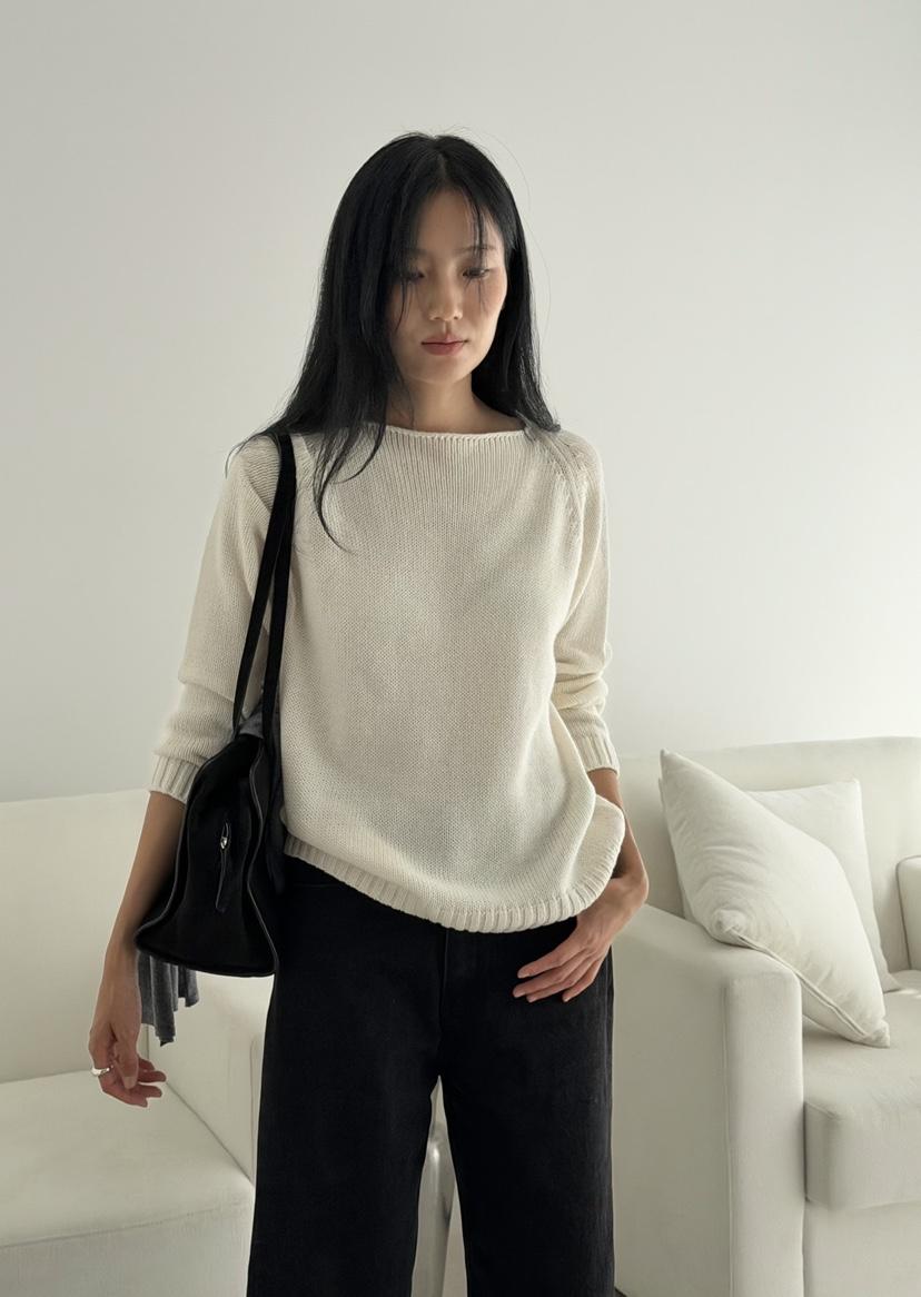 AMY GRACE-A東大門直郵女裝新品人氣推薦熱賣針織衫船領AMY GRACE針織衫
