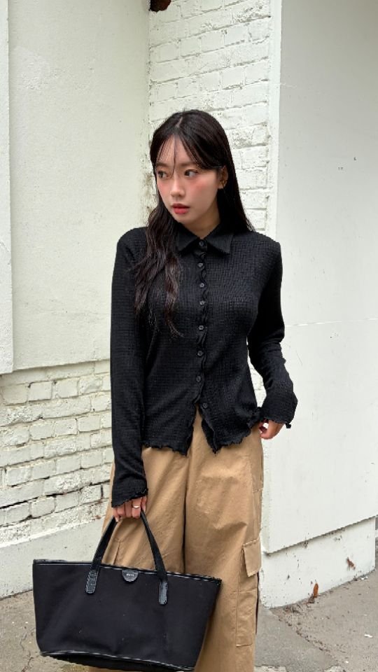 HEY/TO SEWING東大門實拍女裝新品推薦休閑時尚開衫翻領BY HEY/TO SEWING開衫
