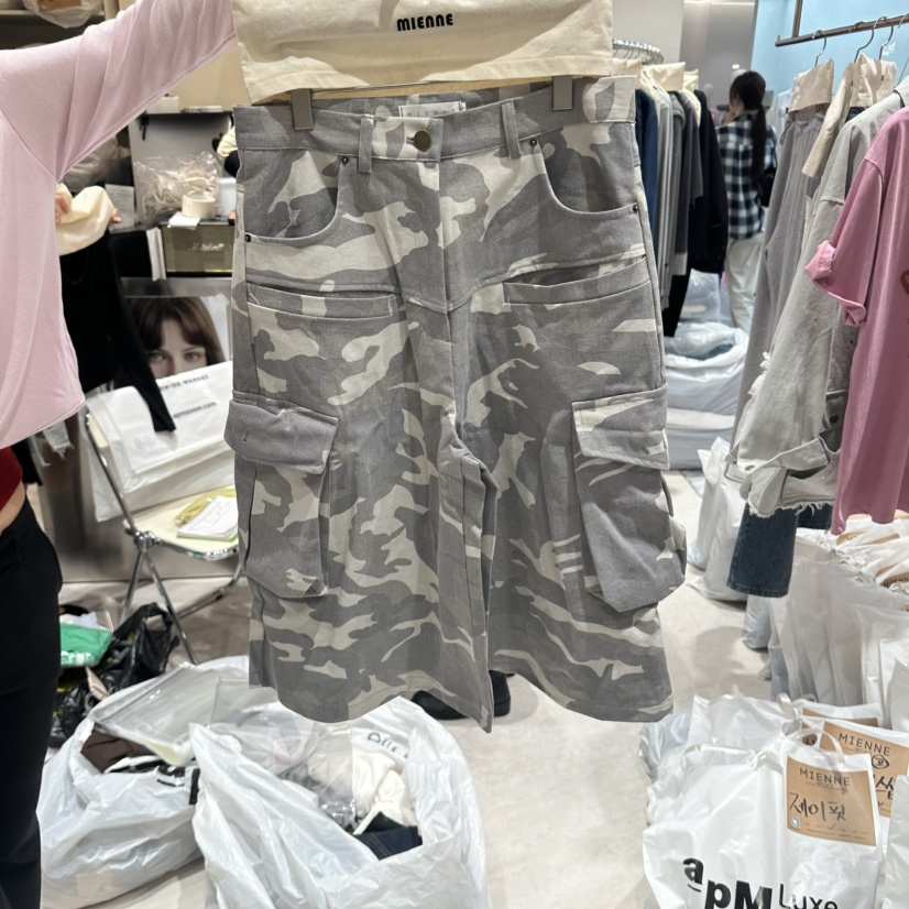 MIENNE東大門實拍女士新品人氣推薦熱賣休閑真品短褲迷彩MIENNE短褲