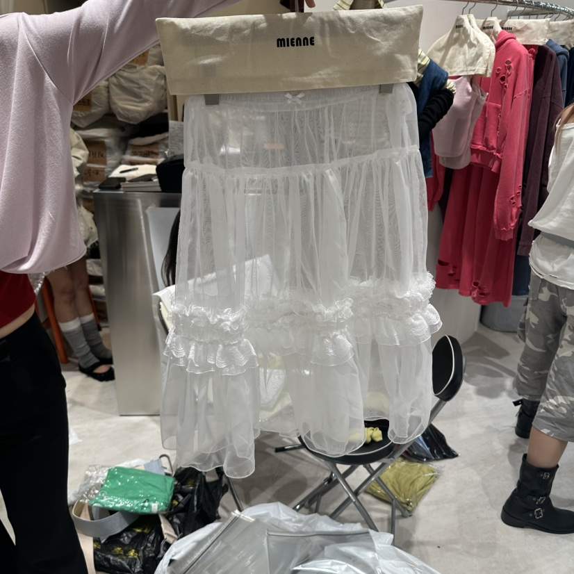 MIENNE東大門代購女裝新款真品休閑人氣半身裙中短裙透明MIENNE半身裙/中短裙