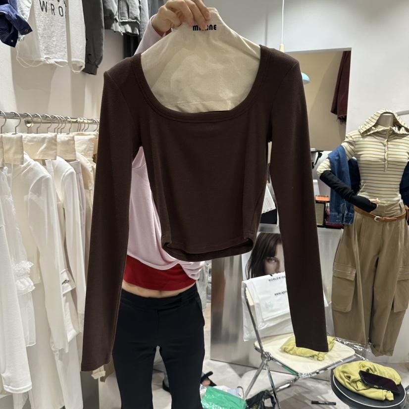 MIENNE韓國代購女裝新品熱賣時尚真品人氣推薦休閑長袖T恤MIENNE長袖T恤