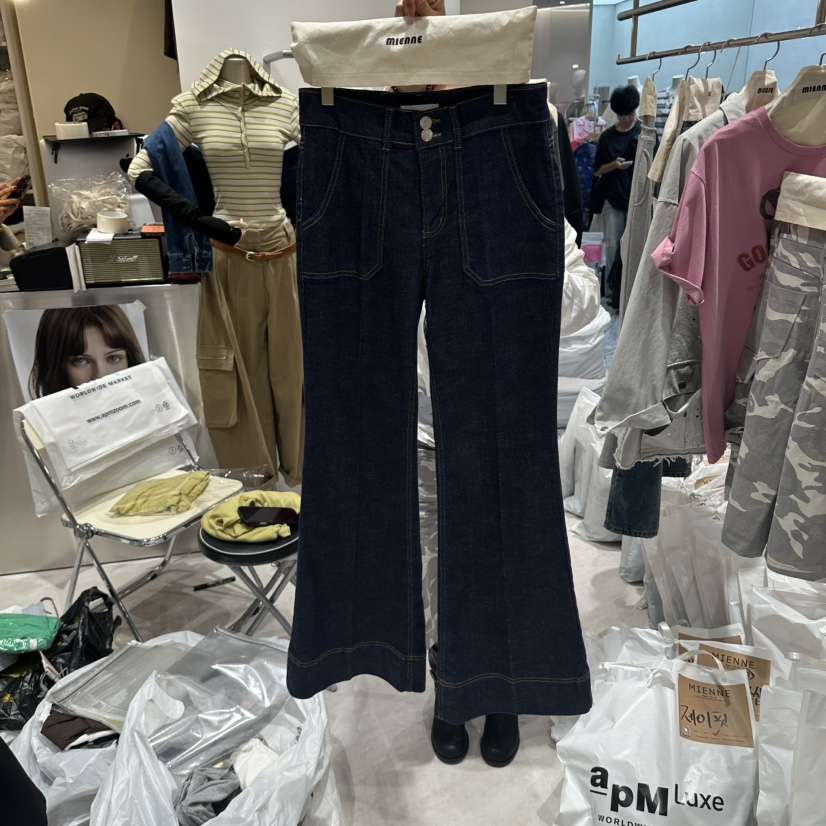 MIENNE東大門實拍女裝新款熱賣推薦真品休閑休閑褲喇叭褲MIENNE休閑褲