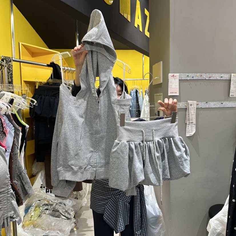 MOMAZU韓國直郵女裝新款時尚休閑真品人氣套裝連帽衫套裝MOMAZU套裝