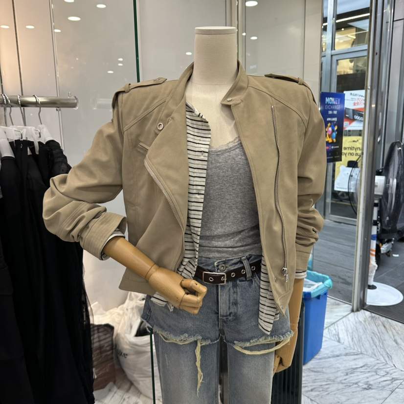 FOUNDATION東大門直郵女裝新品真品人氣推薦熱賣夾克麂皮FOUNDATION夾克
