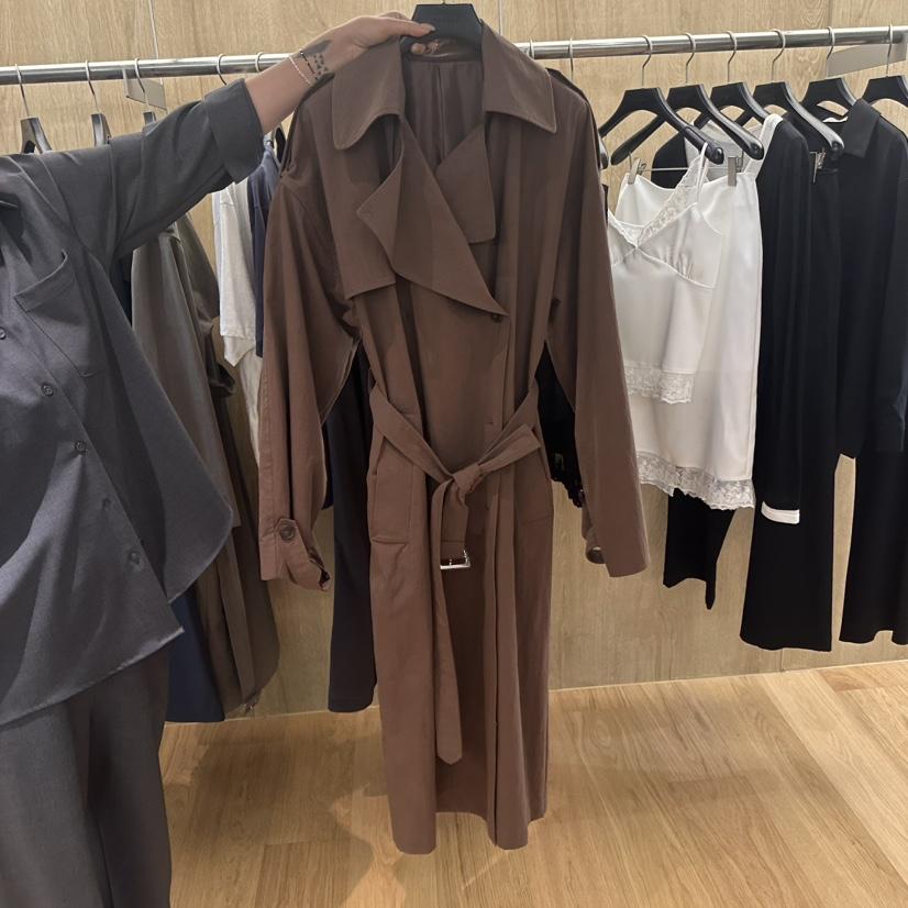 LEFANCY東大門直郵女士新品真品人氣休閑時尚長款風衣含腰帶LEFANCY長款風衣