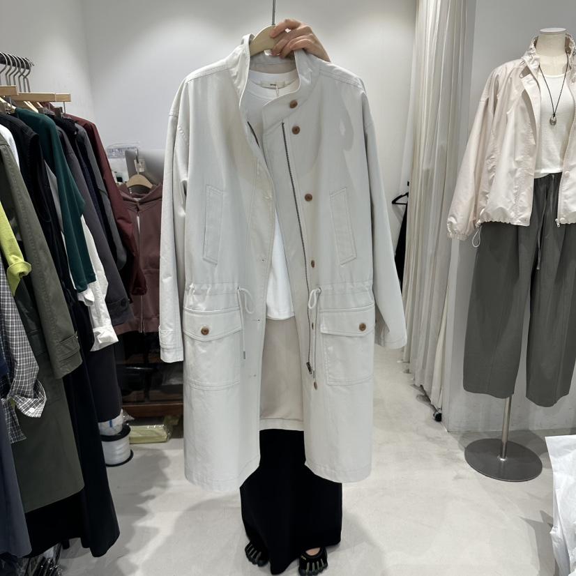 IRVINE東大門代購女裝新品推薦時尚人氣休閑熱賣長款風衣IRVINE長款風衣