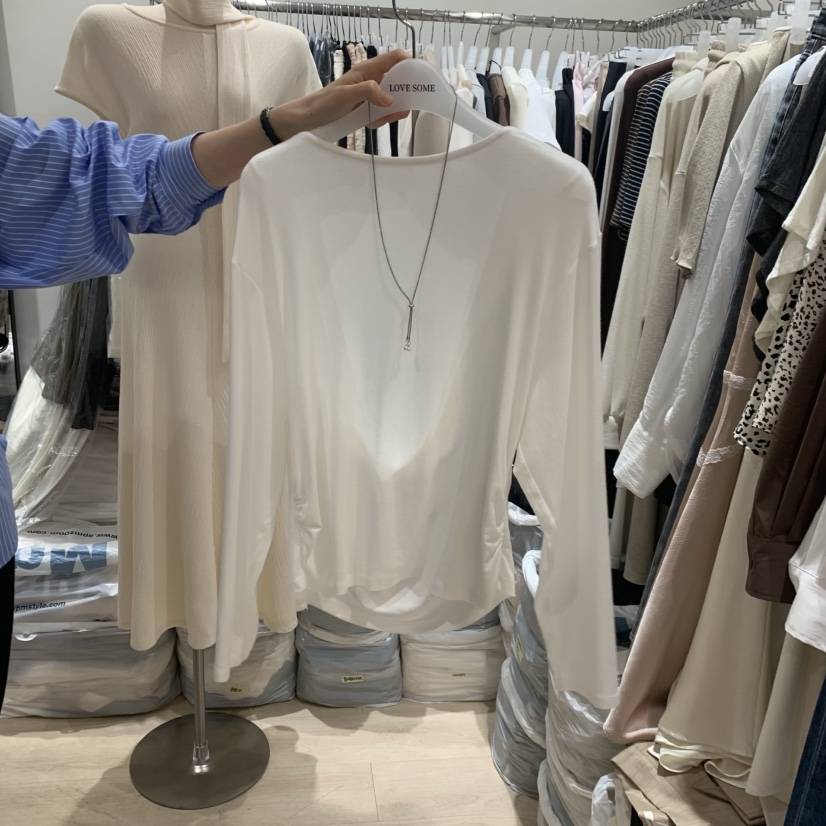 LOVE SOME韓國直郵女裝新款時尚熱賣休閑長袖T恤不含項鏈LOVE SOME長袖T恤