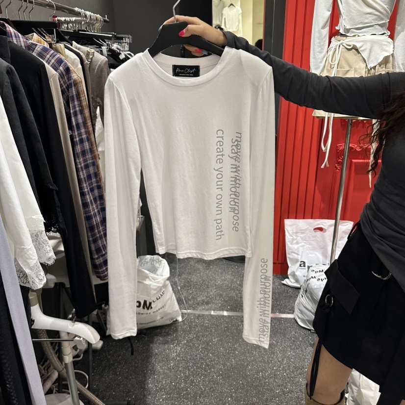 RARE CLOSET韓國直郵女裝新品人氣休閑推薦時尚真品長袖T恤RARE CLOSET長袖T恤