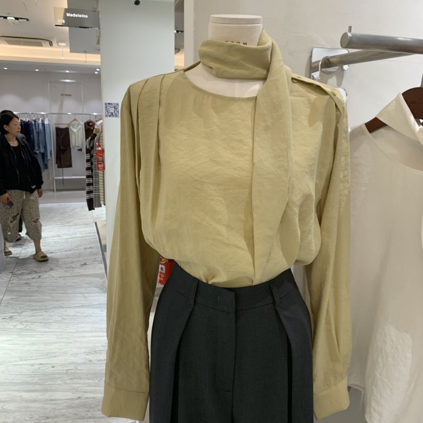 CHAE東大門直郵女裝新品真品推薦休閑人氣襯衫蕾絲衫含圍巾CHAE襯衫/蕾絲衫