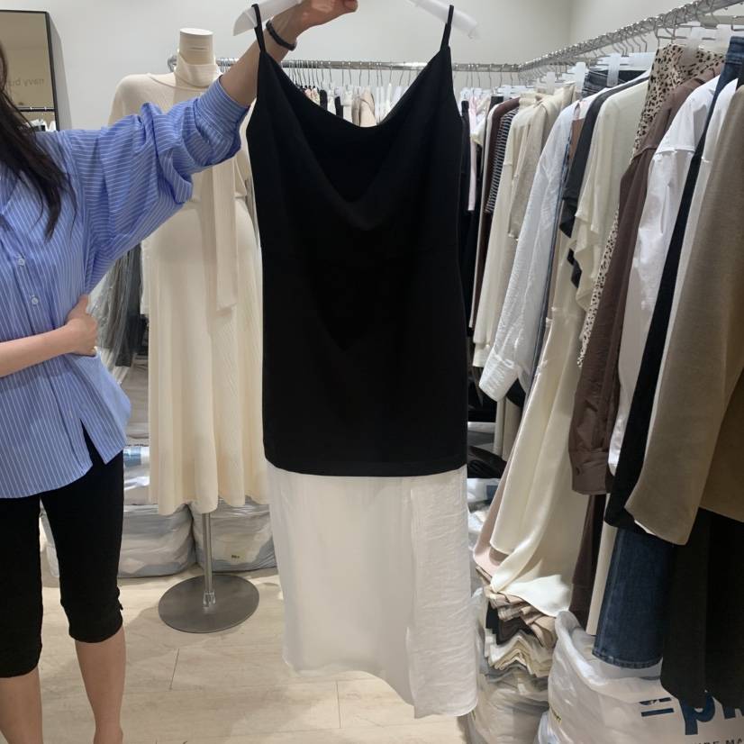 LOVE SOME東大門實拍女士新款熱賣真品連衣裙不含內搭撞色LOVE SOME連衣裙