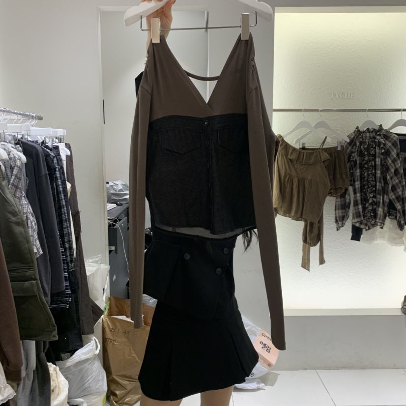 TYCHE韓國直郵女士新品休閑人氣熱賣推薦真品長袖T恤疊穿TYCHE長袖T恤