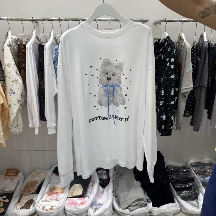 VINTAGE 888韓國代購女裝新品推薦休閑真品時尚熱賣長袖T恤VINTAGE 888長袖T恤