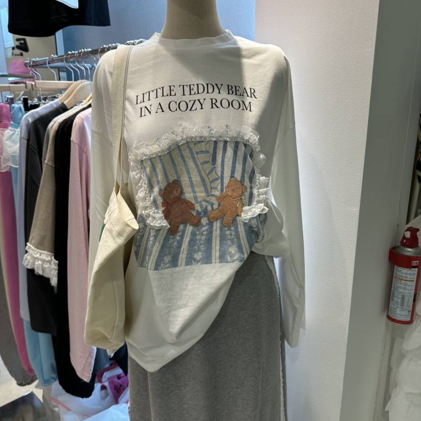 EVE韓國代購女士新品職業推薦休閑熱賣時尚真品人氣長袖T恤EVE長袖T恤