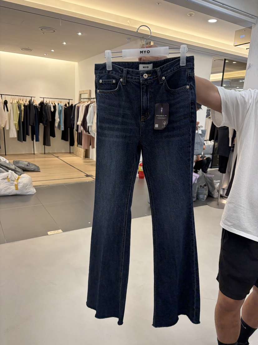 MYO韓國直郵女士新品推薦熱賣時尚休閑人氣真品牛仔褲喇叭褲MYO牛仔褲
