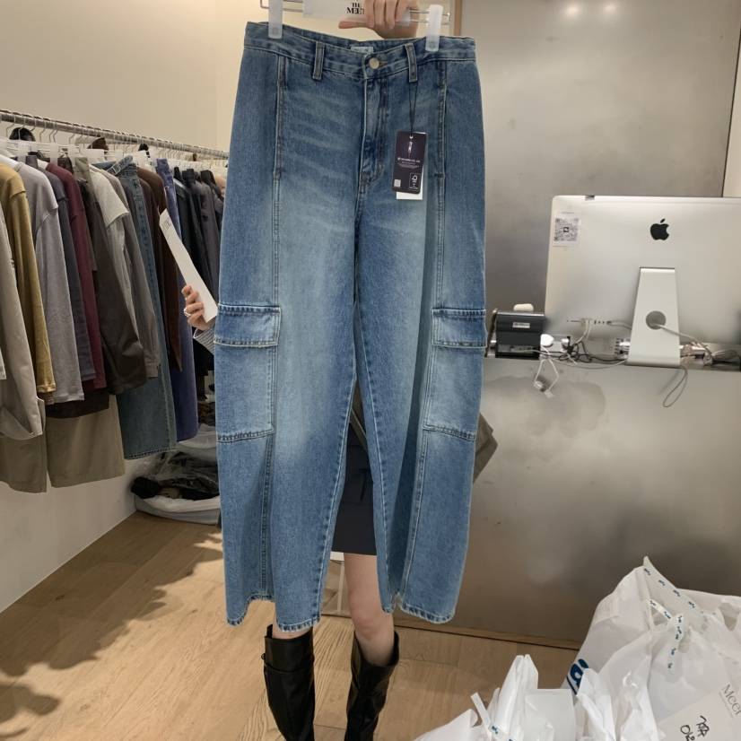 MEET ME東大門直郵女裝新品熱賣人氣推薦休閑真品牛仔褲MEET ME牛仔褲