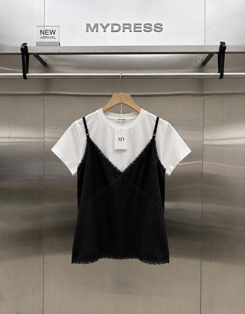 MYDRESS韓國代購女士新品推薦熱賣時尚真品人氣T恤假兩件MYDRESST恤