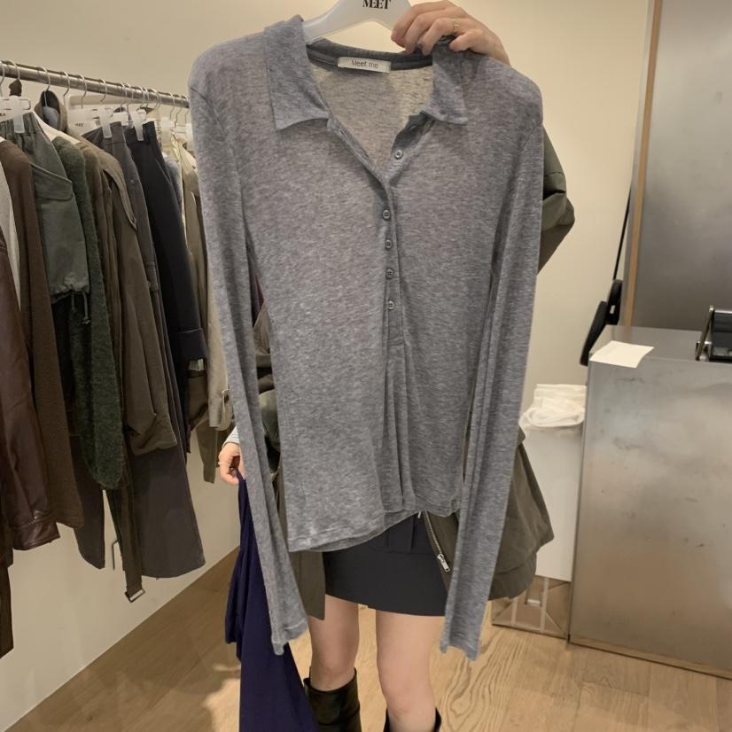 MEET ME韓國直郵女裝新品休閑真品推薦人氣熱賣時尚長袖T恤MEET ME長袖T恤