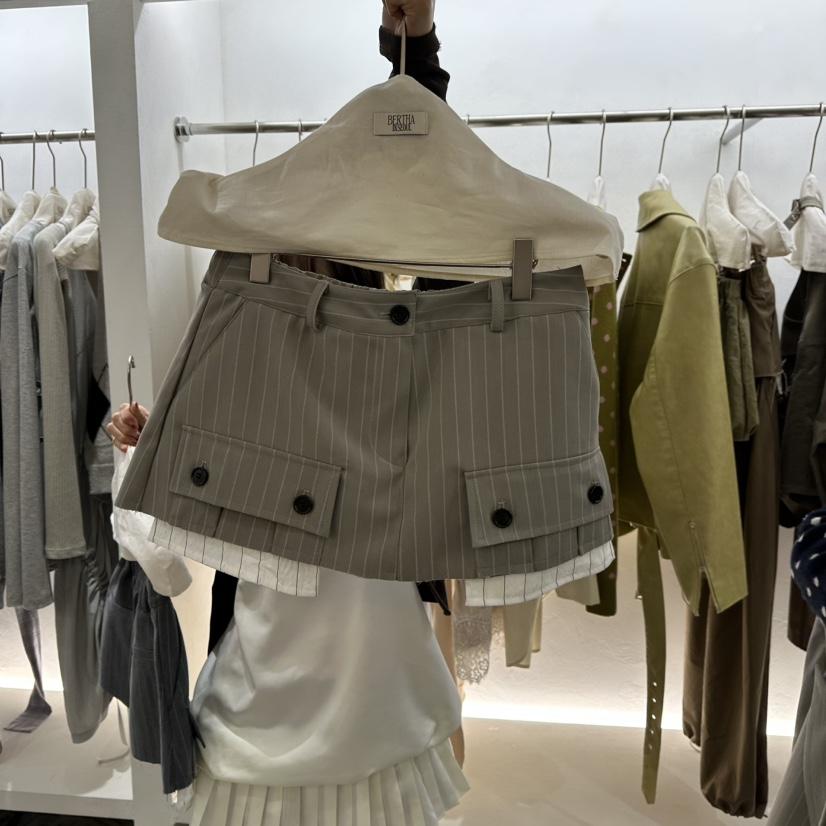 BERTHA東大門代購女士新款休閑時尚熱賣真品推薦裙褲條紋BERTHA裙褲