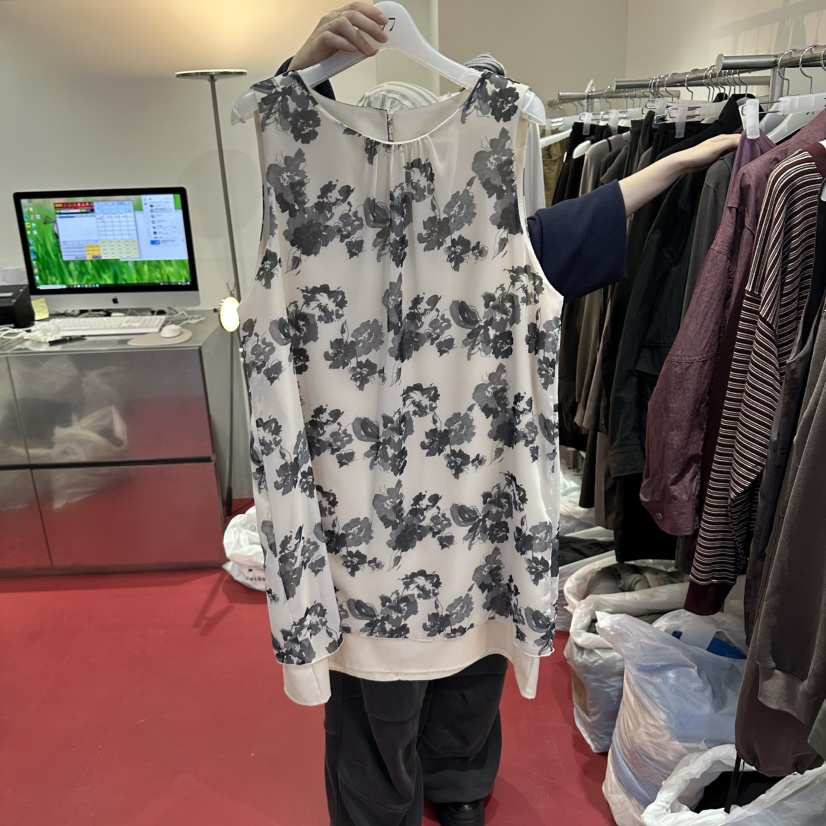 77韓國直郵女士新品熱賣真品推薦休閑連衣裙不含內搭印花77連衣裙