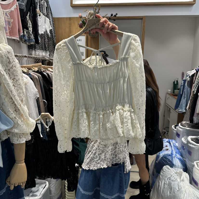 MARI CO東大門直郵女士新品人氣熱賣推薦時尚襯衫蕾絲衫MARI CO襯衫/蕾絲衫