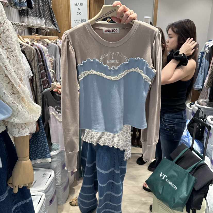 MARI CO東大門實拍女士新品推薦人氣休閑時尚熱賣長袖T恤MARI CO長袖T恤
