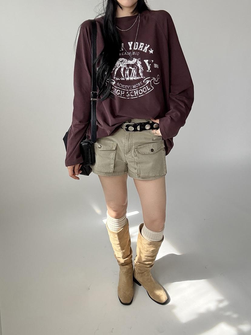 LATTE-P東大門代購女士新品休閑人氣推薦真品時尚長袖T恤LATTE-P長袖T恤