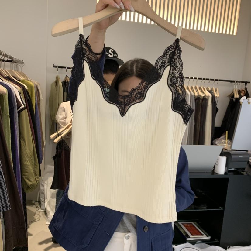 PLATE韓國直郵女裝新品時尚熱賣推薦休閑真品人氣吊帶背心ANOTHER PLATE MOOD WEAR吊帶/背心