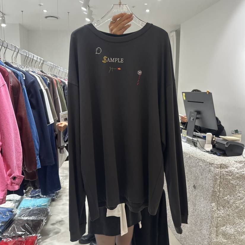 NEROLI 36東大門代購女裝新款推薦休閑時尚長袖T恤刺繡寬松NEROLI 36長袖T恤