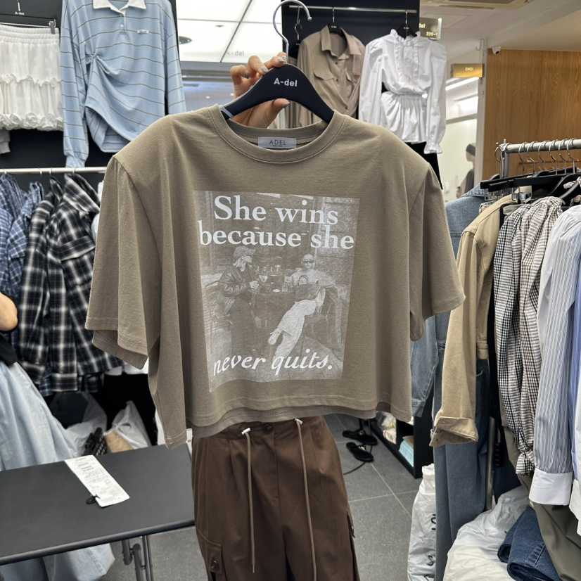 A-DEL東大門直郵女裝新款熱賣時尚推薦休閑真品人氣T恤印花A-DELT恤