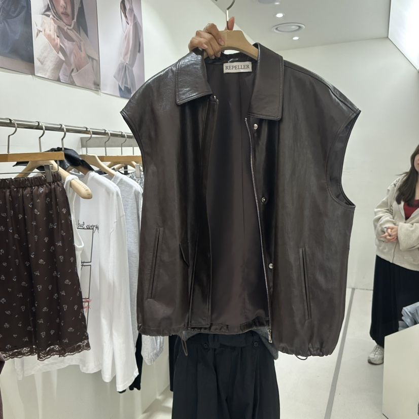 REPELLER韓國代購女士新品時尚真品推薦人氣熱賣休閑馬甲REPELLER馬甲