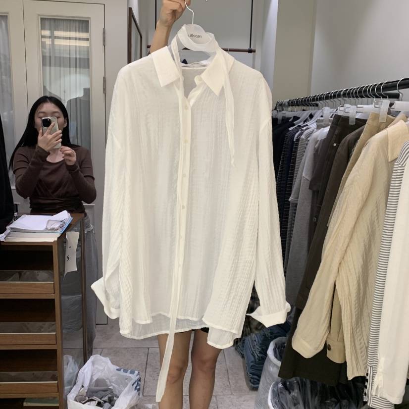 LE AHICON韓國代購女士新品人氣推薦真品時尚襯衫蕾絲衫Le Ahicon襯衫/蕾絲衫