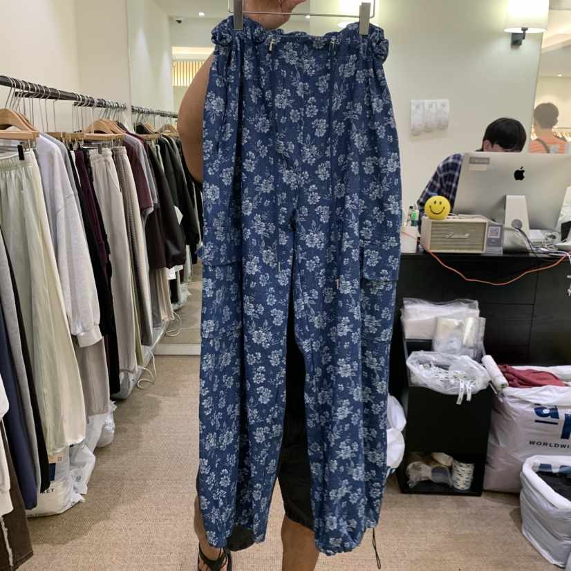 BREEZE韓國直郵女裝新款時尚人氣熱賣真品休閑褲串珠花朵BREEZE休閑褲