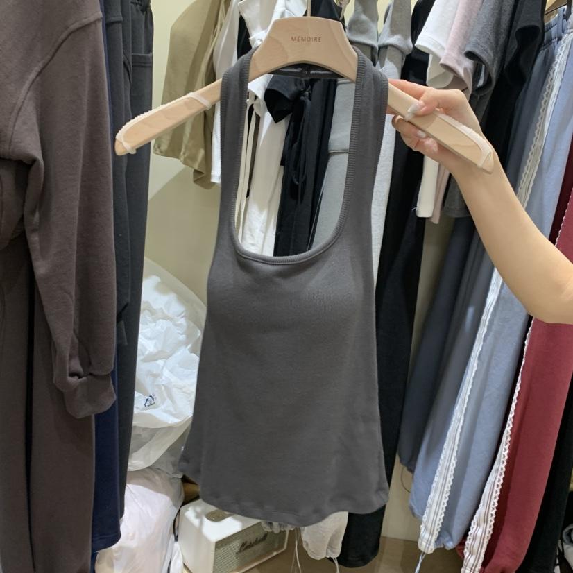 MONROE東大門代購女士新款人氣推薦熱賣休閑吊帶背心羅紋MONROE吊帶/背心