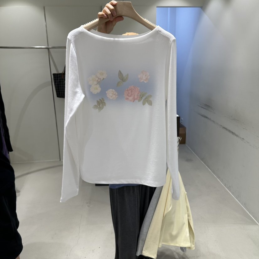MMOO韓國直郵女士新品真品熱賣休閑人氣時尚推薦長袖T恤船領MMOO長袖T恤