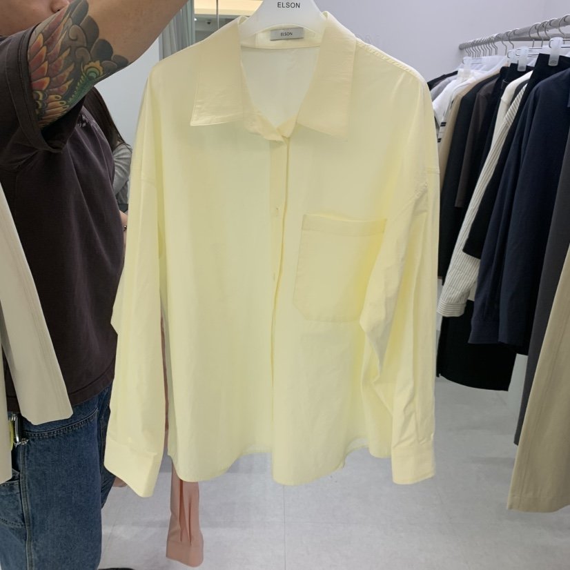ELSON韓國直郵女裝新品時尚人氣熱賣推薦休閑真品襯衫蕾絲衫ELSON襯衫/蕾絲衫