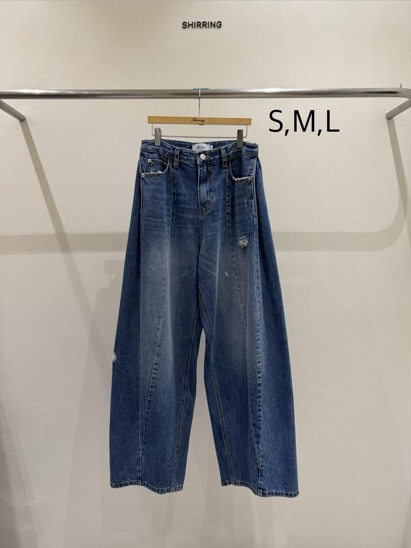SHIRRING東大門代購女裝新款休閑熱賣推薦時尚真品牛仔褲SHIRRING牛仔褲