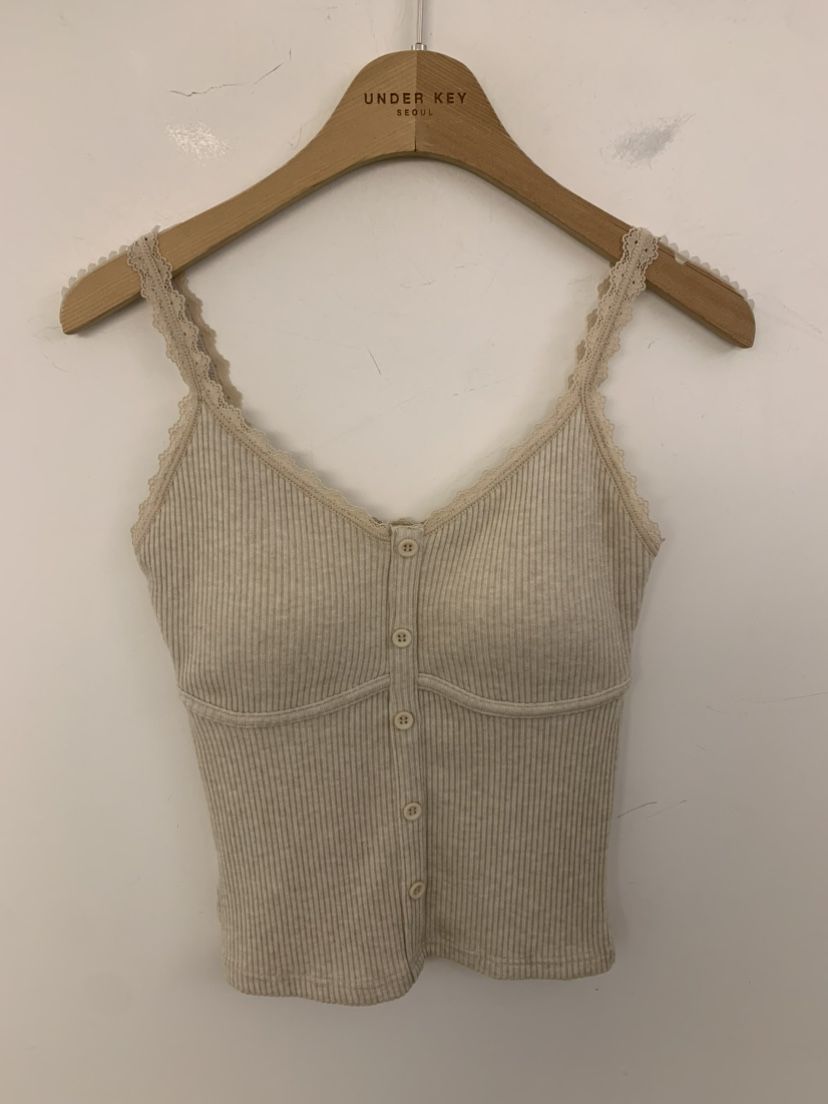 UNDER KEY東大門直郵女士新品真品推薦吊帶背心無袖羅紋UNDER KEY吊帶/背心