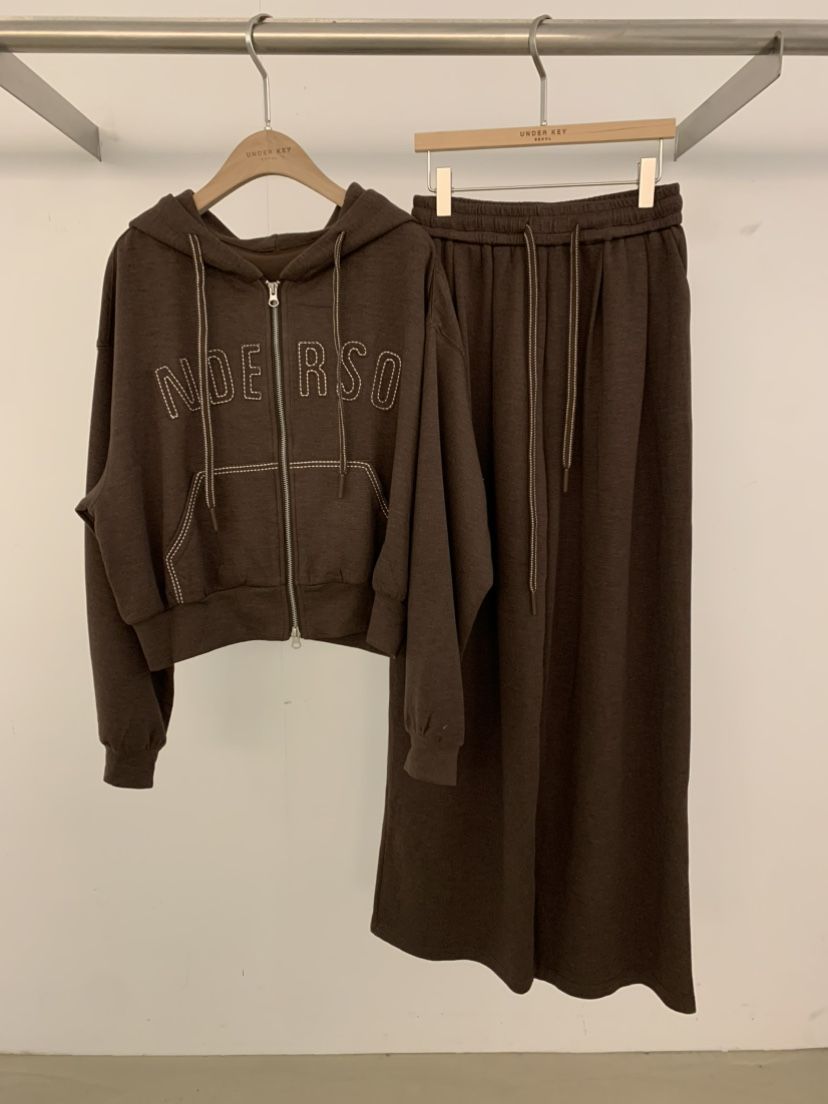 UNDER KEY東大門實拍女士新品人氣推薦熱賣套裝彈力連帽UNDER KEY套裝