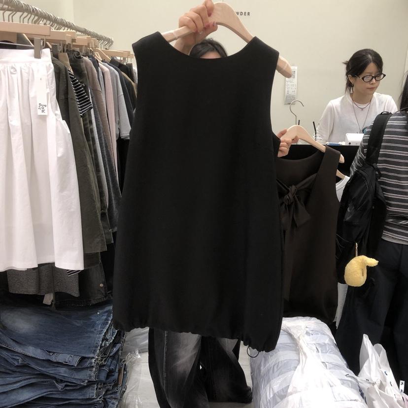 POWDER韓國代購女裝新品真品熱賣休閑人氣時尚連衣裙緞帶POWDER連衣裙