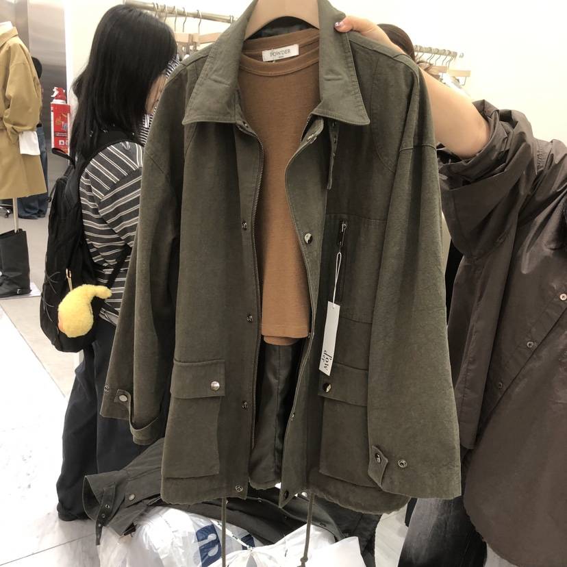 POWDER東大門實拍女裝新品人氣熱賣時尚推薦休閑真品夾克POWDER夾克